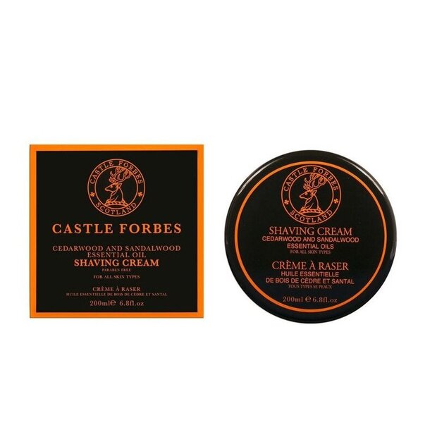 Shaving Cream Castle Forbes Cedarwood Sandalwood Nourishing Toning