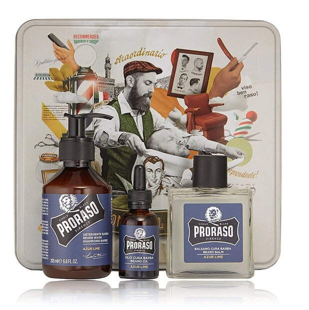Zestaw do pielęgnacji brody Proraso Azur Lime