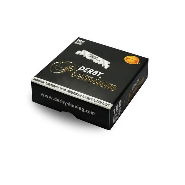 Derby Premium 100 single edge razor blades (black) 