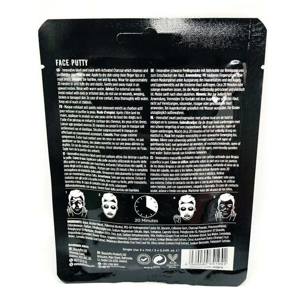 Barber Pro Face Putty Black Face Mask
