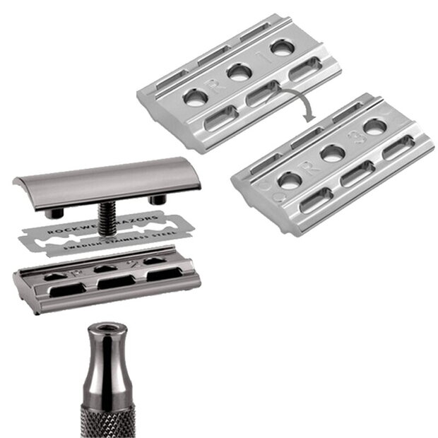 Rockwell 2C Gunmetal Safety razor
