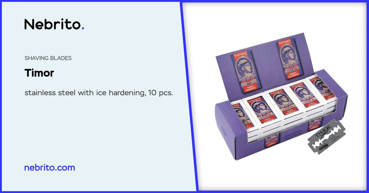 Shaving Blades Timor Stainless steel with ice hardening, 10 pcs ...