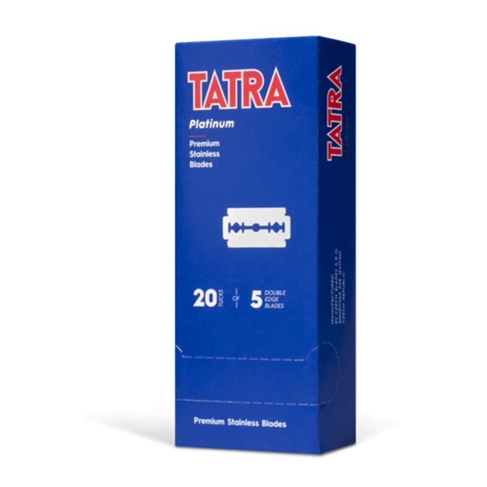 5 razor blades Tatra stainless steel platinum 
