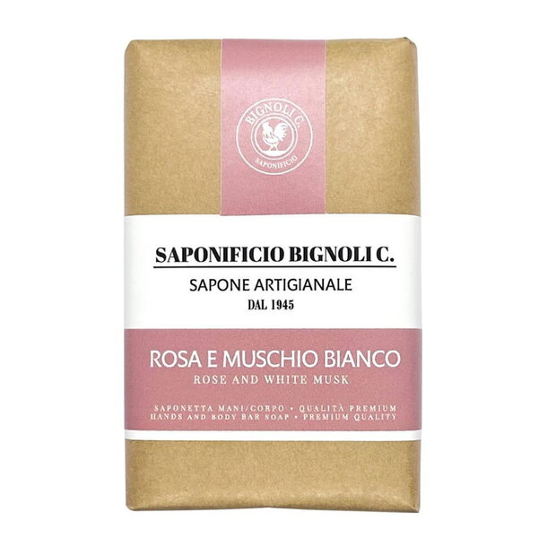 Mydło pod prysznic Saponificio Bignoli Rose and White Musk