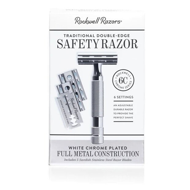 Rockwell 6C White Chrome Rasierhobel