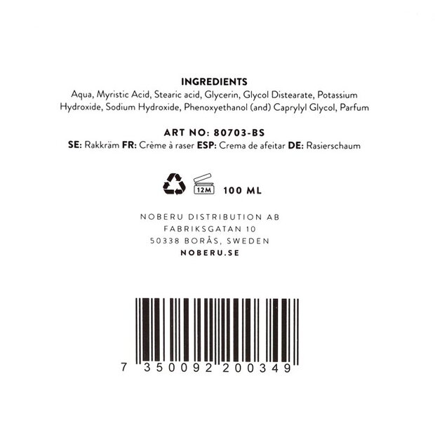 Noberu Of Sweden Sandalwood Borotvakrém