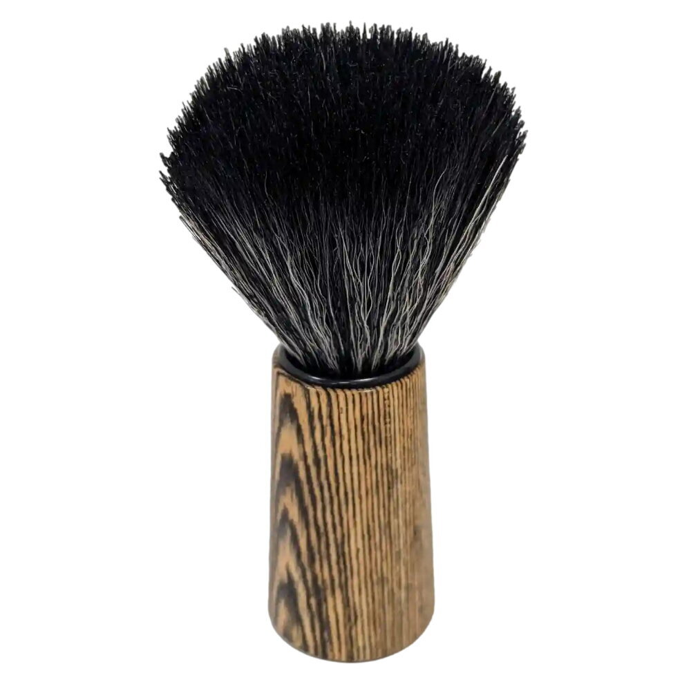 Merkur shaving brush synthetic PLYWOOD, Black Fibre Synthetic 
