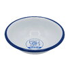 Merkur SHAVING BOWL ENAML WHITE/BLUE, MERKUR LOGO, DIAM.14CM 