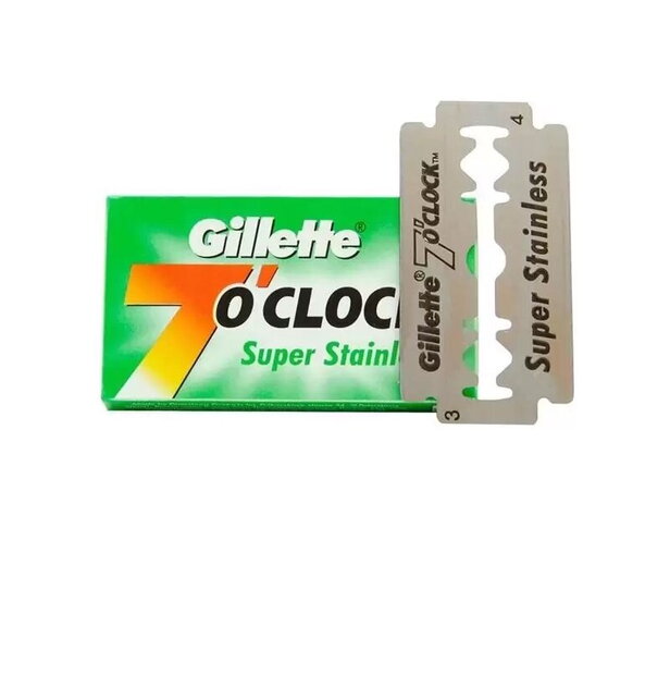 5 DE Blades Gillette 7 o'clock Super Stainless 