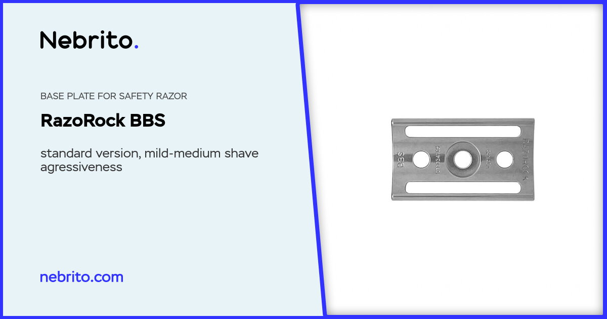 Base Size Razorgore RazoRock BBS Base plate for safety razor. Standard version, mild-medium ...