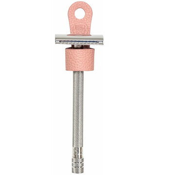 Merkur Pink Coloured Razor Holder Made of Leather