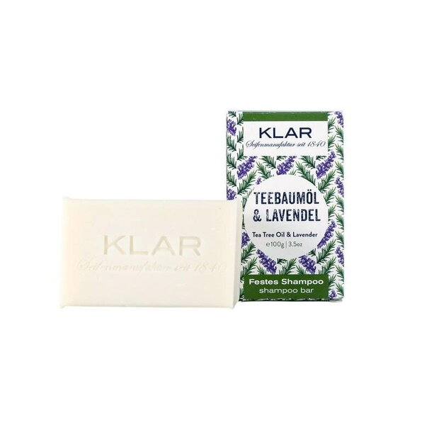 Klar Teebaumöl & Lavendel Festes Shampoo