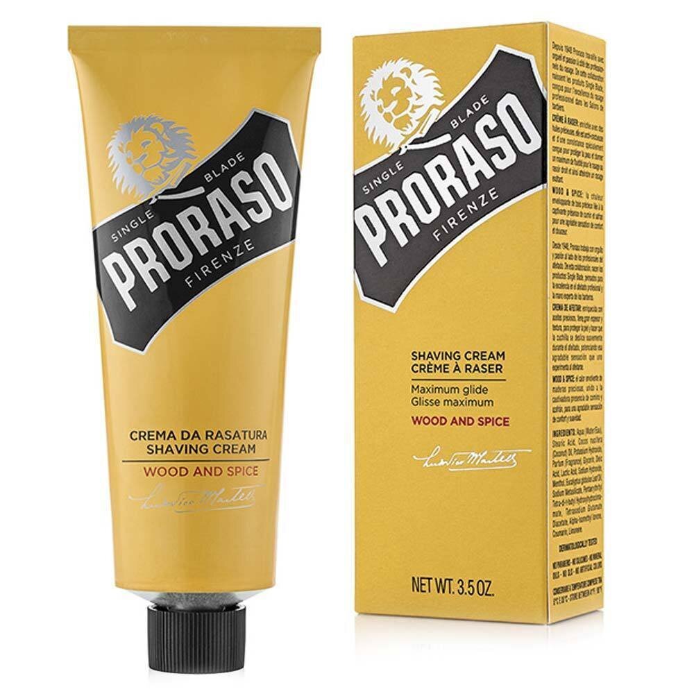 Proraso Shaving Cream in tube single blade 100 ml Wood & Spice 