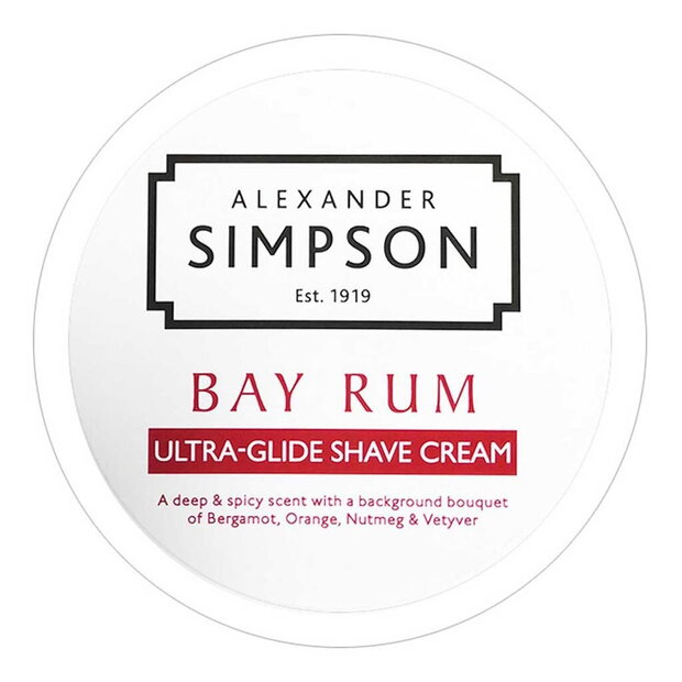 Alexander Simpson Est. 1919 Bay Rum Shave Cream