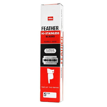 Feather New Hi-Stainless 100 double edge razor blades
