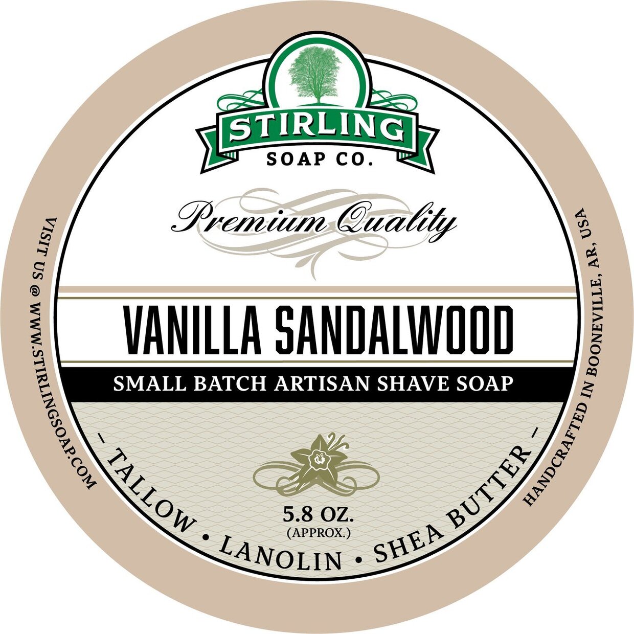Stirling Shaving Soap Vanilla Sandalwood 170ml 