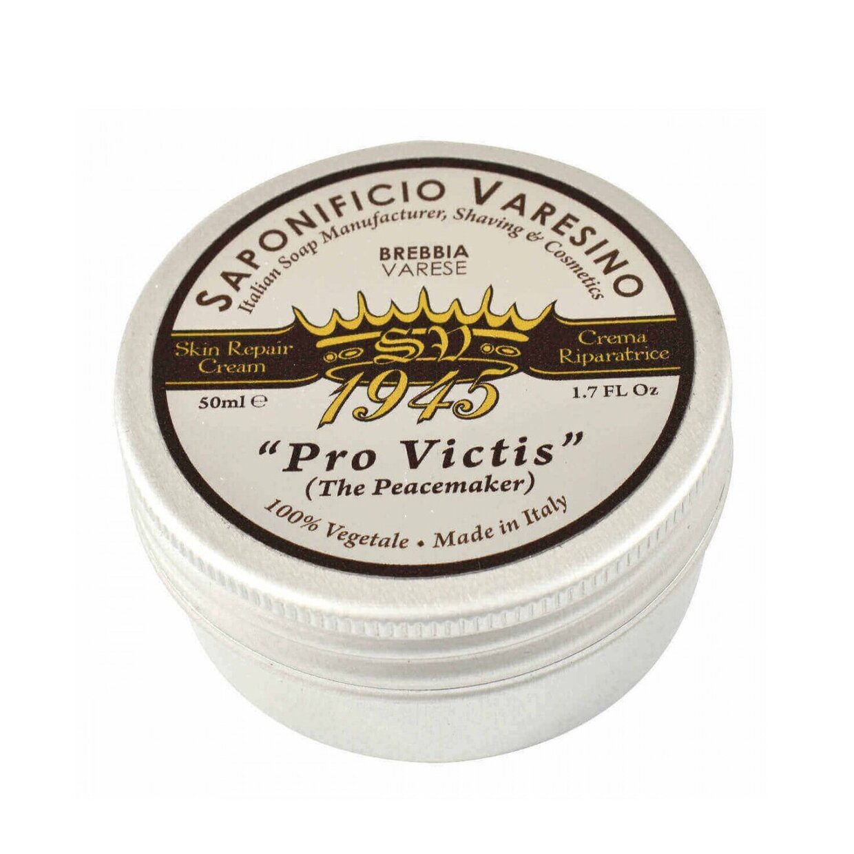 Saponificio Varesino Pro Victis 50ml - skin repair cream in aluminium jar 