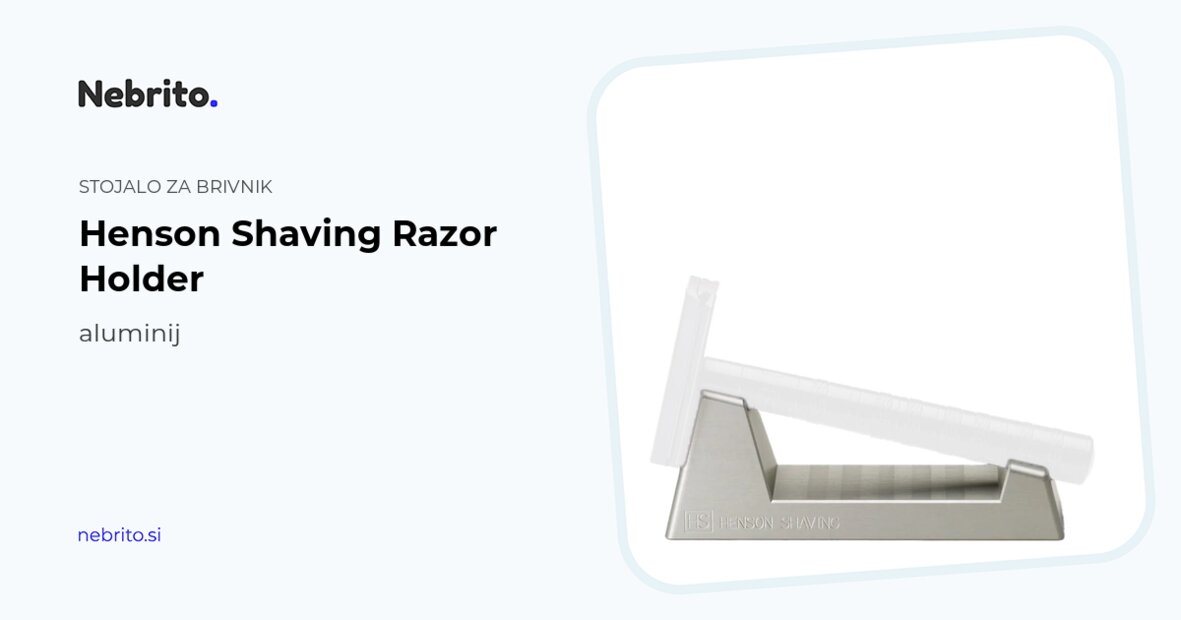 Razor Holder Henson Aluminum, for all safety razors —