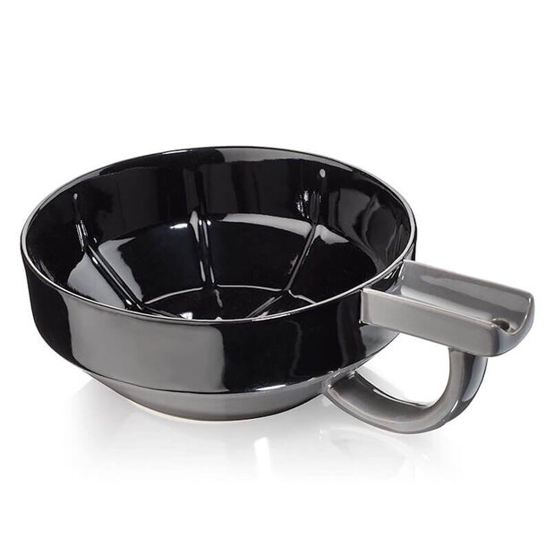 Fine black and grey Shaving Bowl