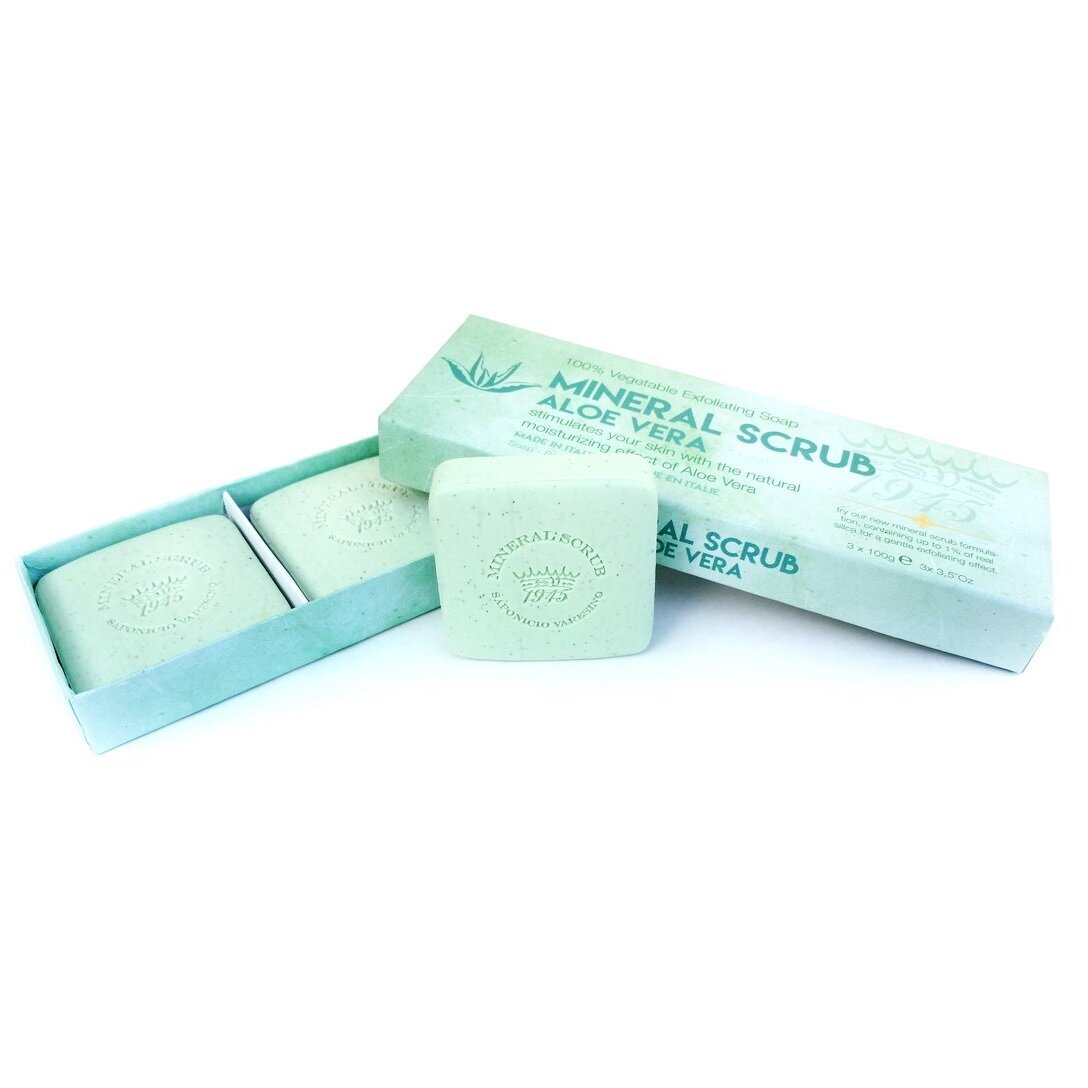 Saponificio Varesino Aloe Vera Vegetable Scrub Soap 3x100g 