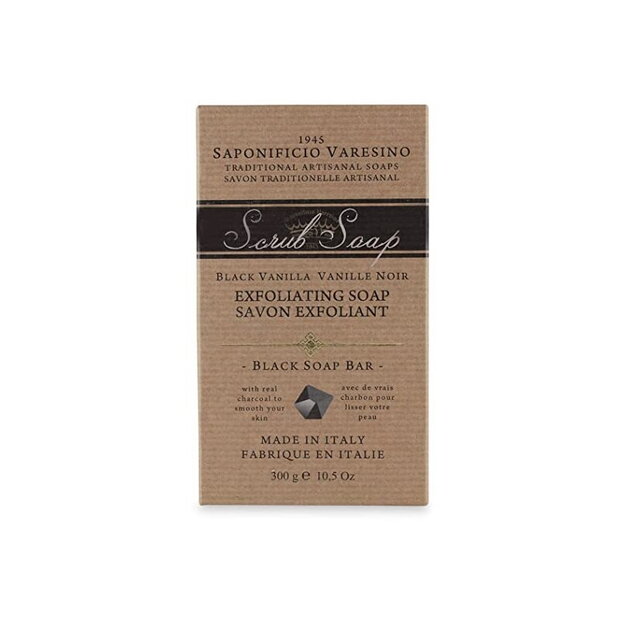 Saponificio Varesino Black Vanilla Scrub Soap