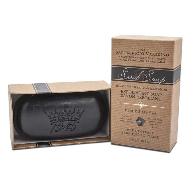 Saponificio Varesino Black Vanilla Scrub Soap